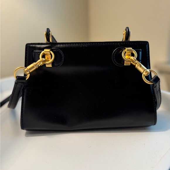 Tory Burch Black and Gold Mini Bag with Structured Design - Picture 3 of 3